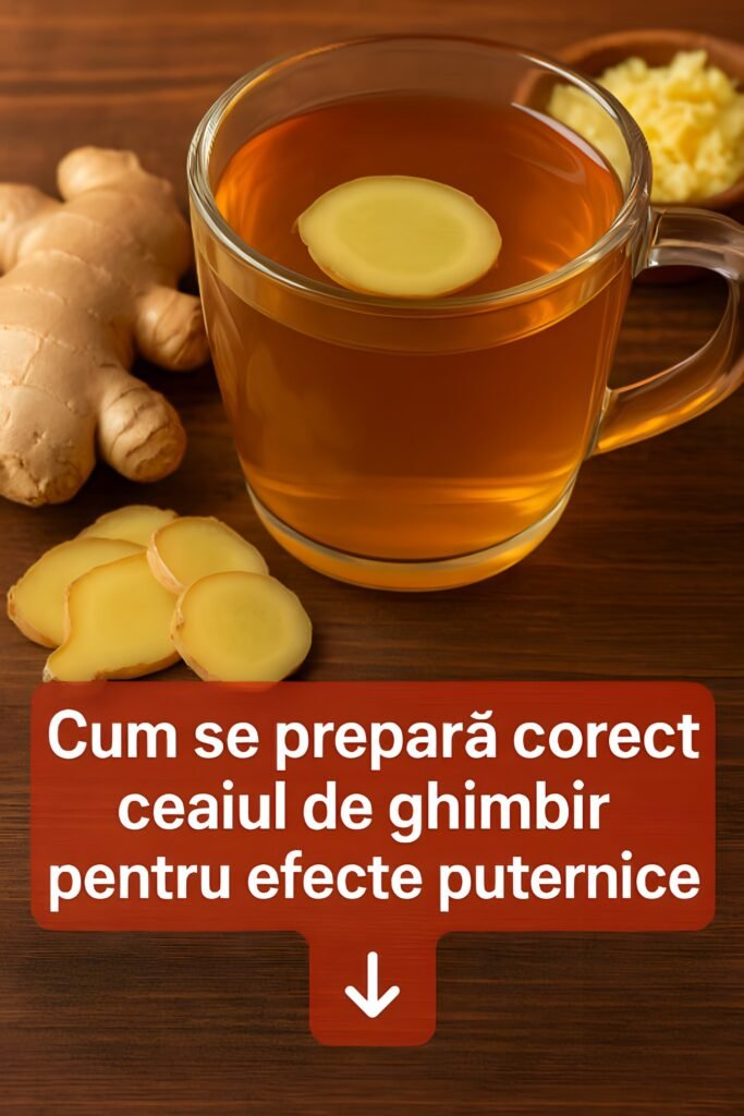 Cum se prepara corect ceaiul de ghimbir pentru efecte puternice