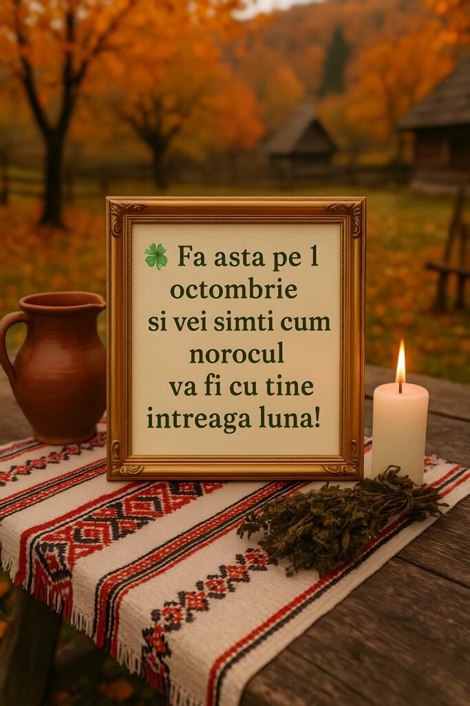Ce se faci pe 1 OCTOMBRIE 2025 ca sa-ti mearga bine toata luna