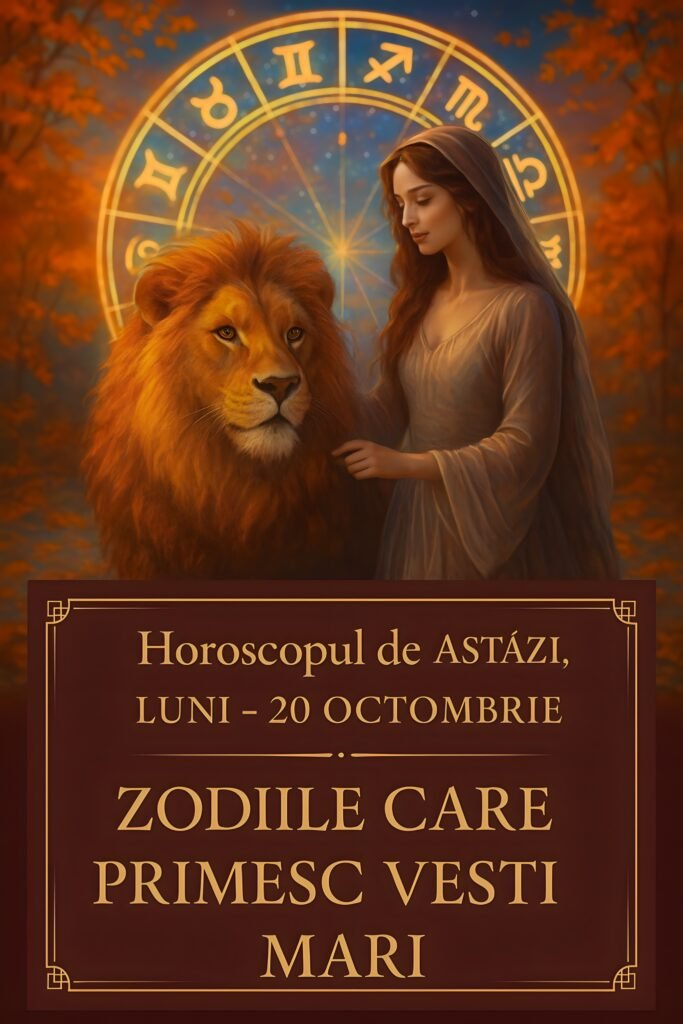 Horoscop zilnic – LUNI, 20 OCTOMBRIE. Vești și situații noi