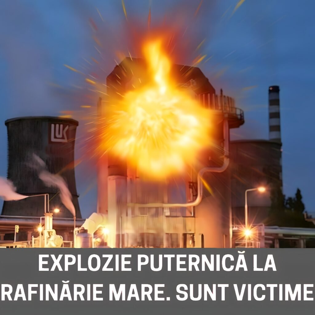 Explozie la rafinăria Lukoil din Ploiești: Un bărbat rănit, autoritățile efectuează verificări amănunțite