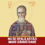 Nu se spală astăzi. Pe 23 octombrie este mare sărbătoare în Calendarul Ortodox