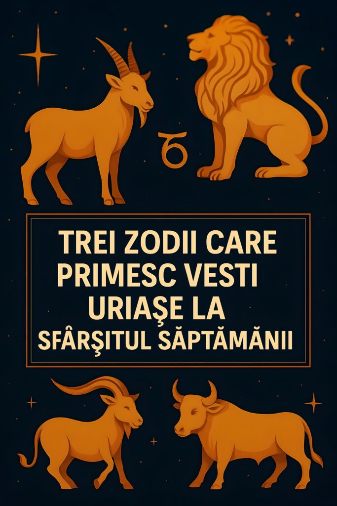 Trei zodii care primesc vesti uriase la sfarsitul saptamanii