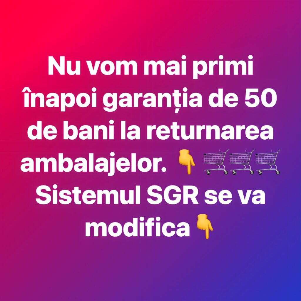 Se schimbă regulile: nu vom mai primi garanția de 50 de bani pentru ambalaje. Ce se întâmplă cu sistemul SGR în România