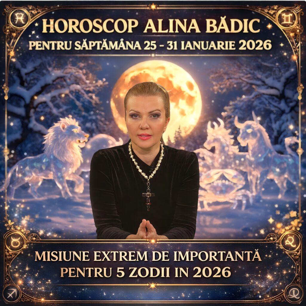 Horoscop Alina Bădic pentru săptămâna 25 – 31 ianuarie 2026: Trebuie să înțelegem că avem o misiune în 2026”. Zodiile care trebuie să îndeplinească tot ce le-a pregătit Universul