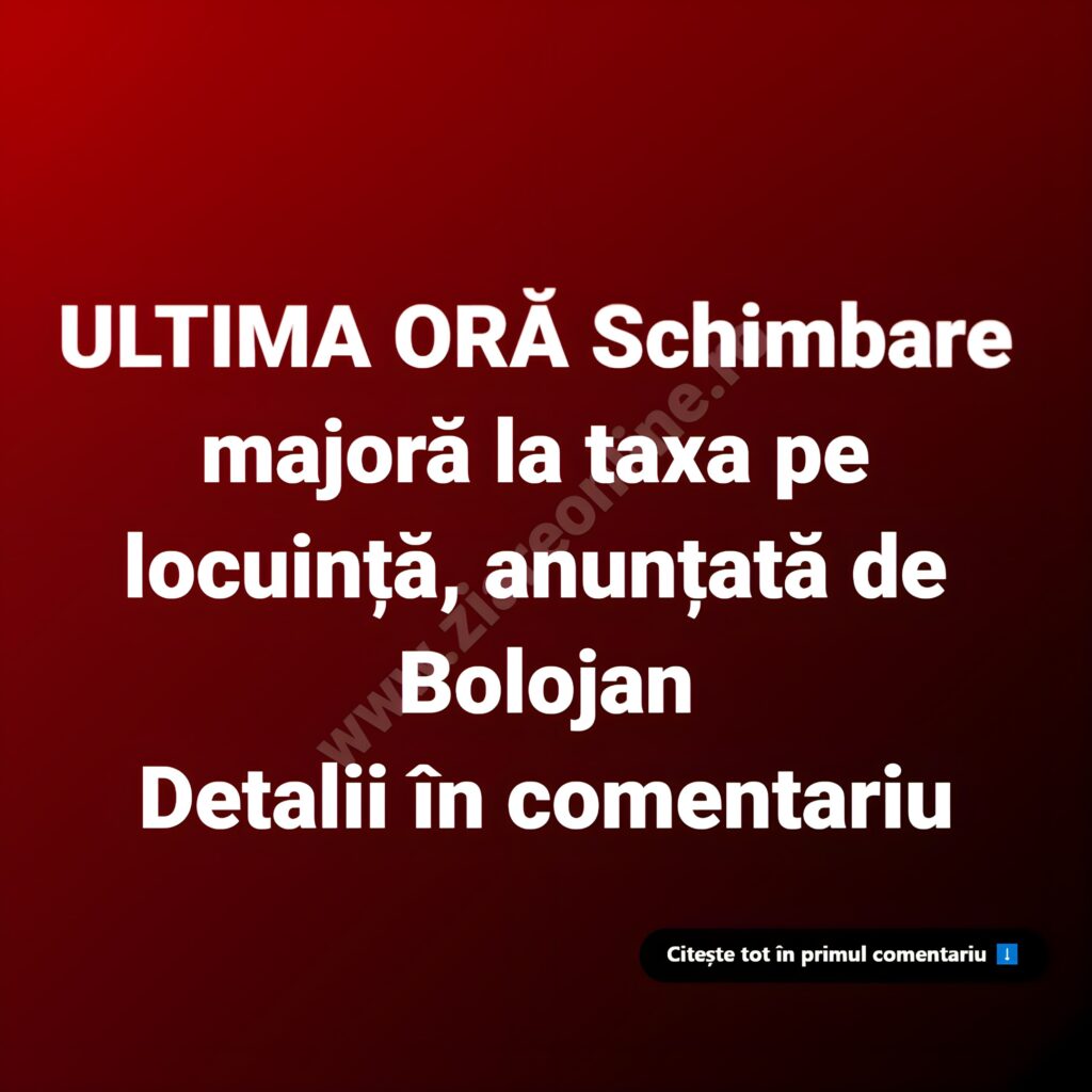 ULTIMA ORĂ Schimbare majoră la taxa pe locuință, anunțată de Bolojan