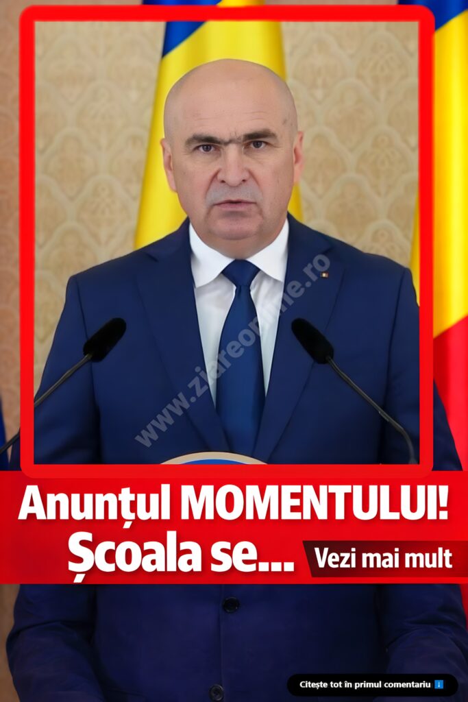 Anunțul momentului pentru elevi