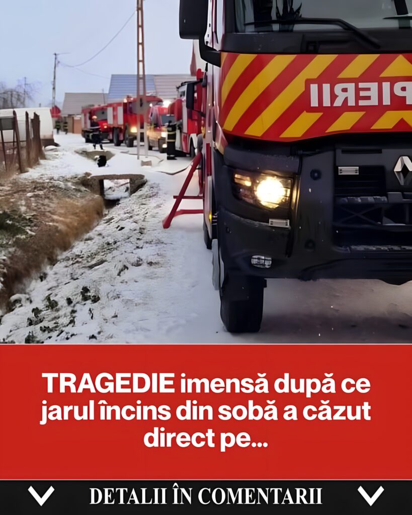 TRAGEDIE imensă după ce jarul încins din sobă a căzut direct pe…