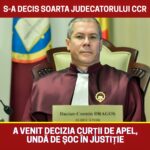 A venit decizia Curții de apel cu privire la judecătorul CCR Dacian Dragoș